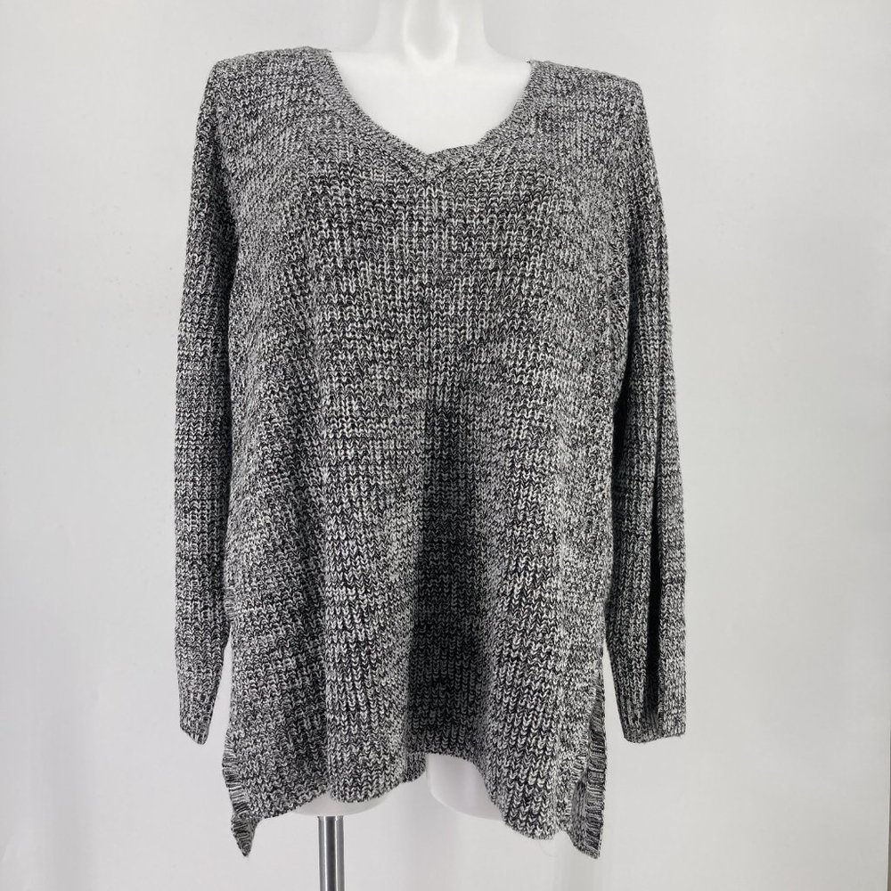 New Torrid Sweater Marled V Neck Tunic Long Sleeve Stretch Size 4